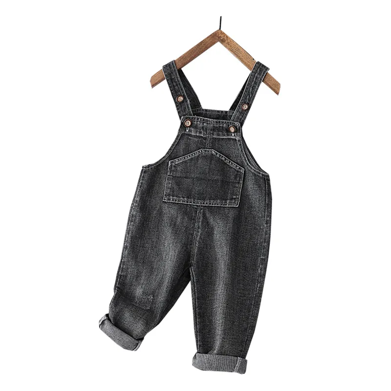 

Korean Children's Wear 2020 Boys Overall Girls' Spring Denim Pants Children's Loose Pants girls leggings