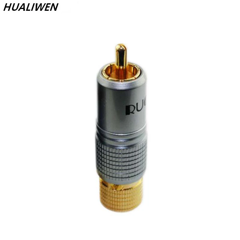 2 шт. позолоченный штекер RCA шоссейная разъем под пайку коаксиальный адаптера
