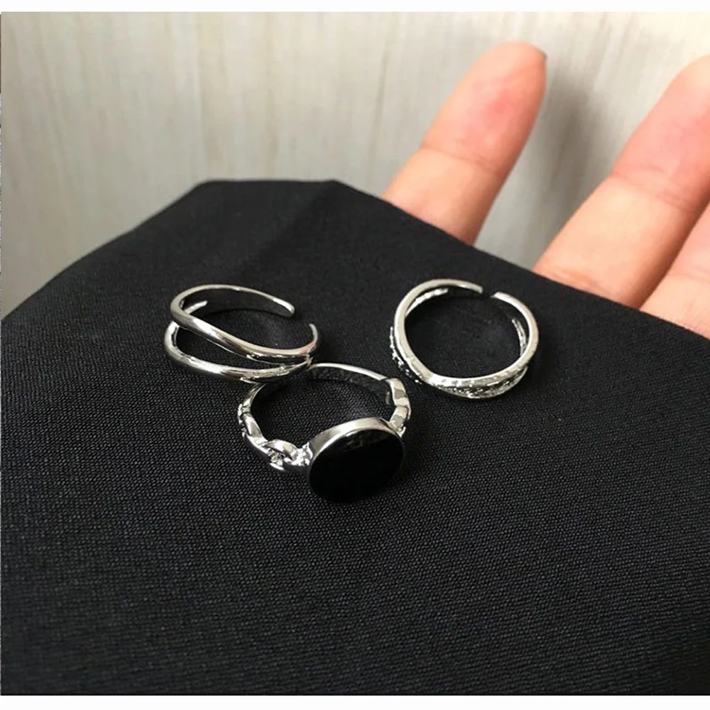 

Contracted Fashion And Personality Finger Ring Han Edition Metal Adjustable Finger Ring Punk Women Jewelry For Party Gift Rings
