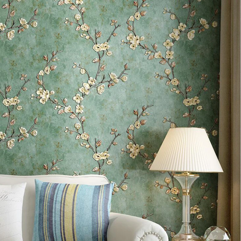 

Rural 3d Embossed Plum Flower Mural Wallpaper Peel and Stick Floral Living Room Self Adhesive Wallpapers for Bedroom Walls