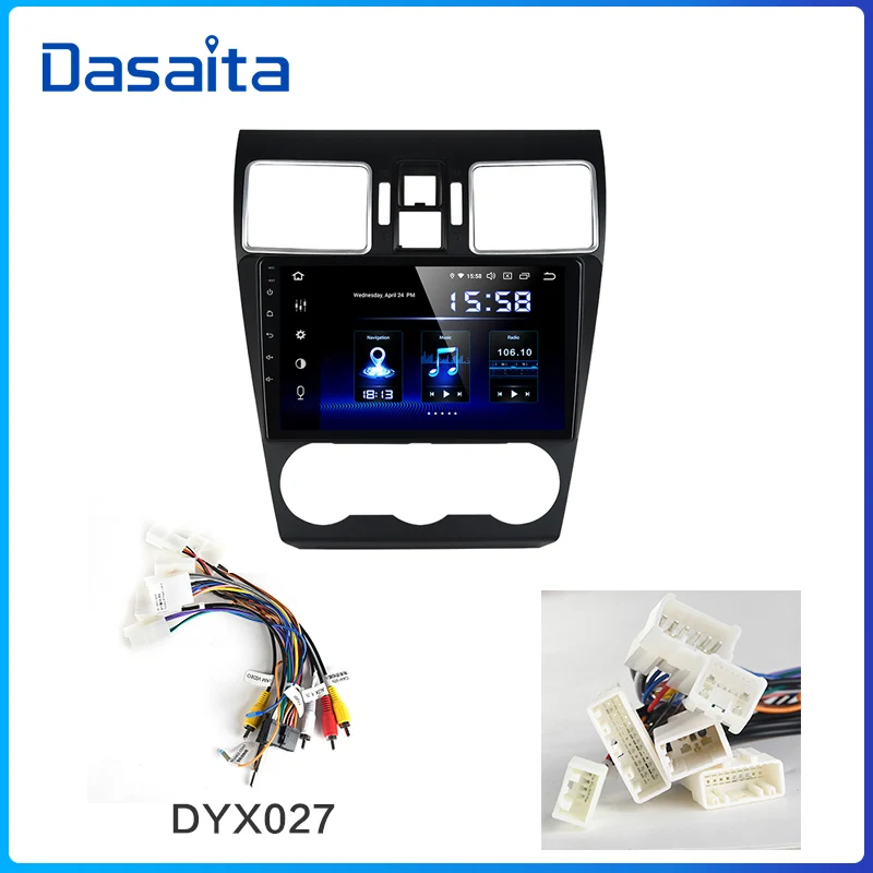 DYX027 Dasaita " DSP радио автомобильный 1 Din Android 9,0 для Subaru Forester gps Bluetooth 64G rom HDMI 1080P видео - Цвет: DYX027
