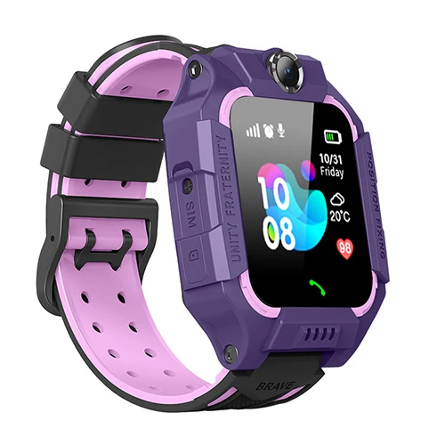 waterproof-purple Водонепроницаемые Детские Смарт-часы, анти-потеря местоположения, Sim телефон, часы, Детские LBS позиционирование, трекер, часы, SOS Вызов, камера для Android IOS - Цвет: waterproof-purple