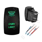 Лампа освещения кабина 5P ВКЛ-ВЫКЛ SPST Зеленый светодиодный лазерной гравировкой кулисный переключатель для автомобиля лодка яхта генератора сигналов произвольной формы, RV, перемычек