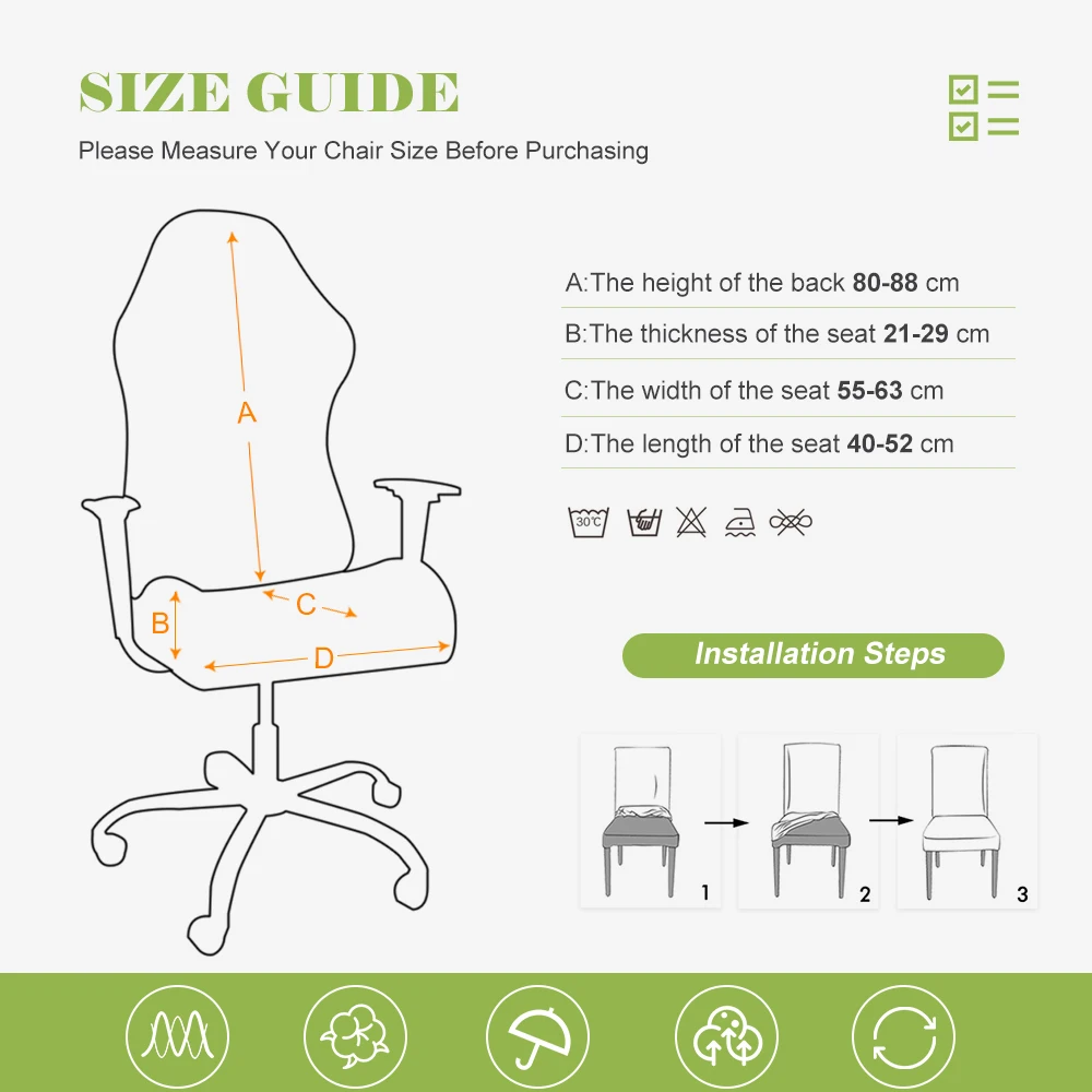 

Elastic Stretch Gaming Chair Cover Home Office Club Computer Armchair Thicken Slipcovers Dust-proof Protectors Housse De Chaise