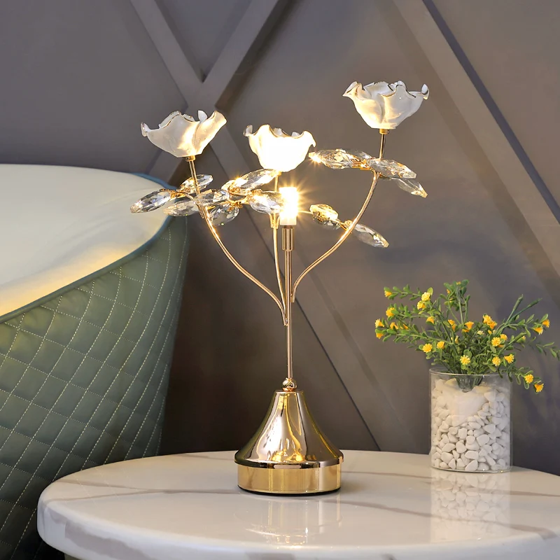Современные Свадебный Хрустальный Настольный светильник G9 светодиодный