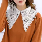 Женская кружевная блузка, корейский стиль, поддельный съемный воротник, большие заостренные лацканы, декоративный аксессуар