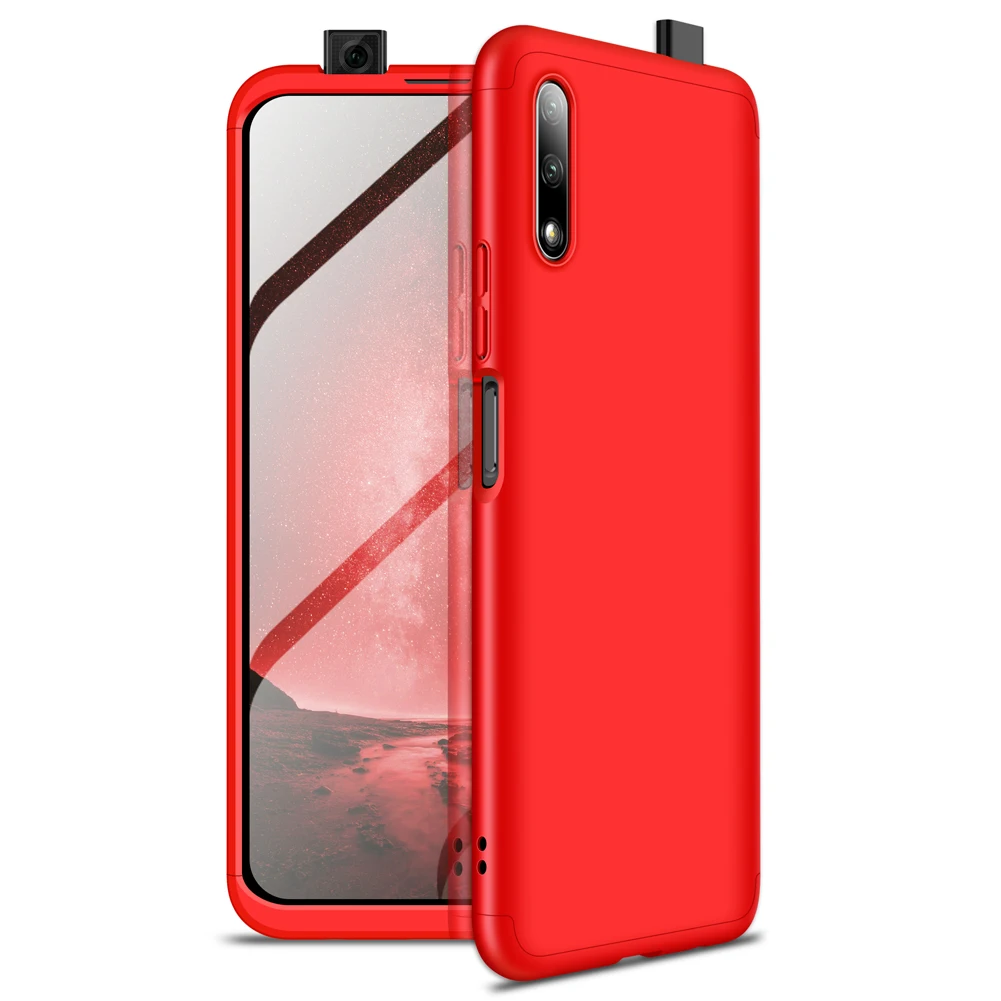 Красный Для Honor 9X 8X чехол для Honor 20 8A Pro 8C 10 Lite 10i 20i 360 градусов Полная защита чехол для huawei P Smart Plus задний Чехол - Цвет: Красный