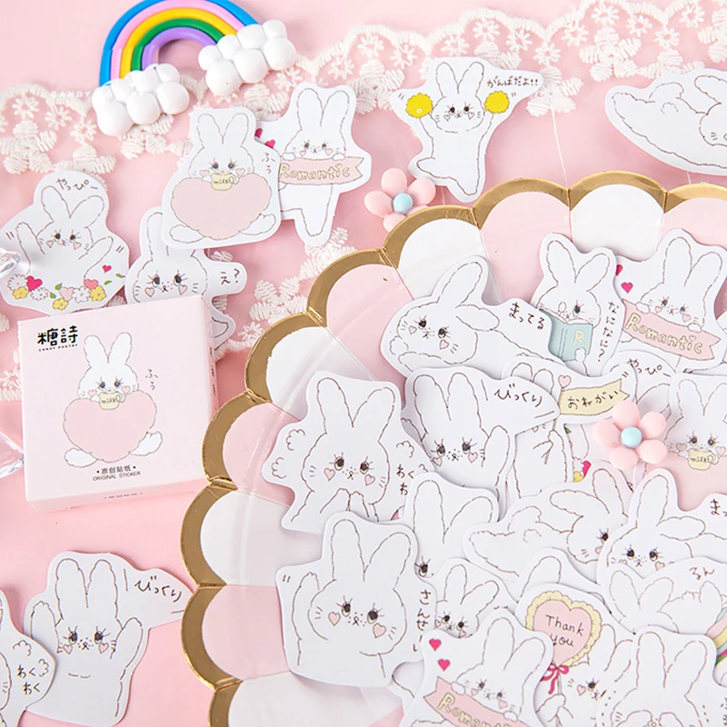 45 шт./кор. милый мультфильм кролик мини-наклейка набор украшения Наклейка альбом
