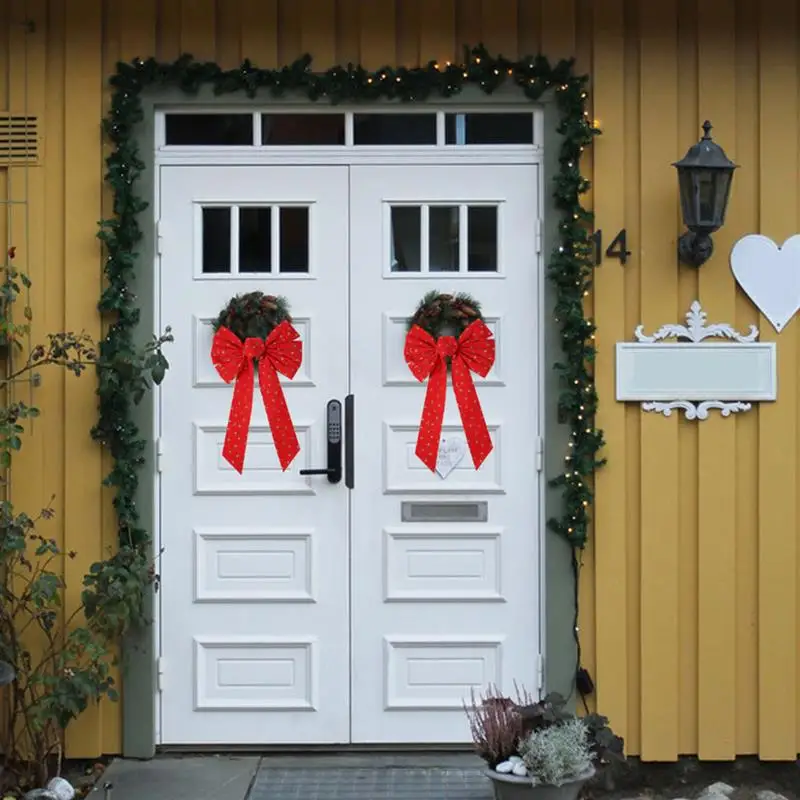 Рождественский Декор в виде банта большая блестящая Звезда галстук бабочка