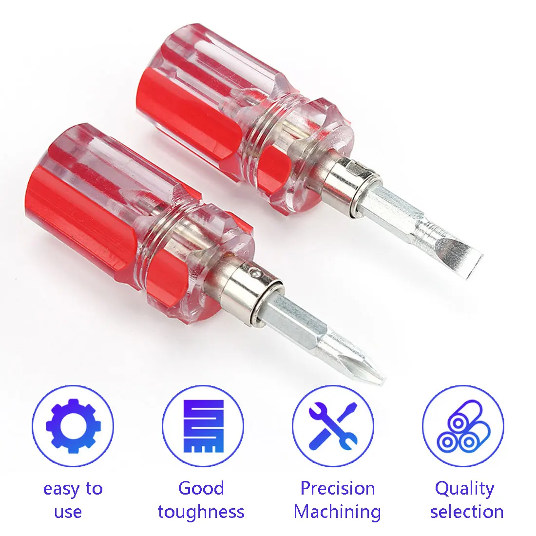 

Home DIY Screwdrivers Double head Mini Screw Driver 2-Side Cross And Slotted Screw Driver And Slotted