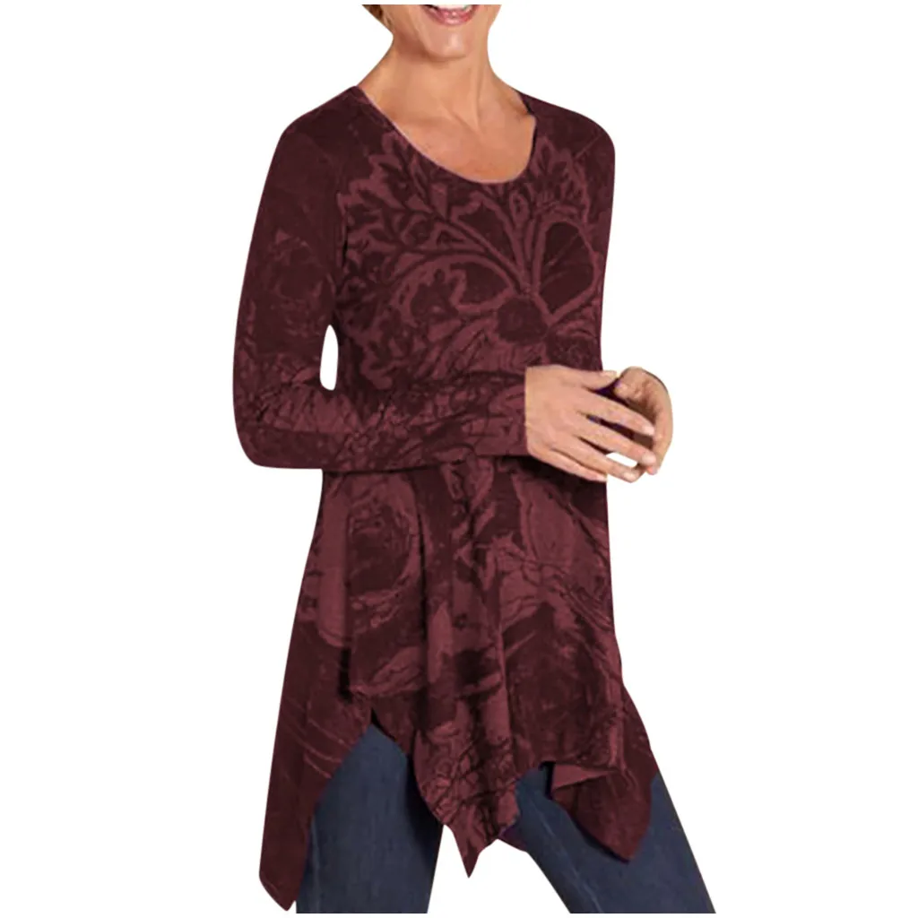 Футболка женская с длинным рукавом Модный повседневный Приталенный топ круглым