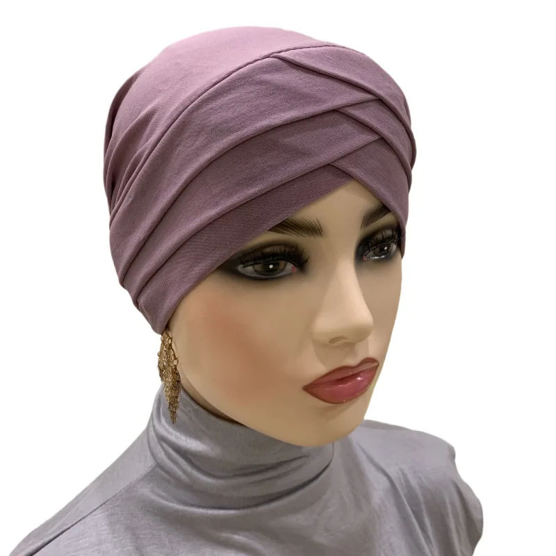 Фото Мягкая обработанная вискоза внутренняя шапочки под хиджаб мусульманский