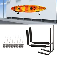 2 pieces kayak storage hooks garage canoe carrier rack surfboard wall mounted bracket paddle holder organizer accessories