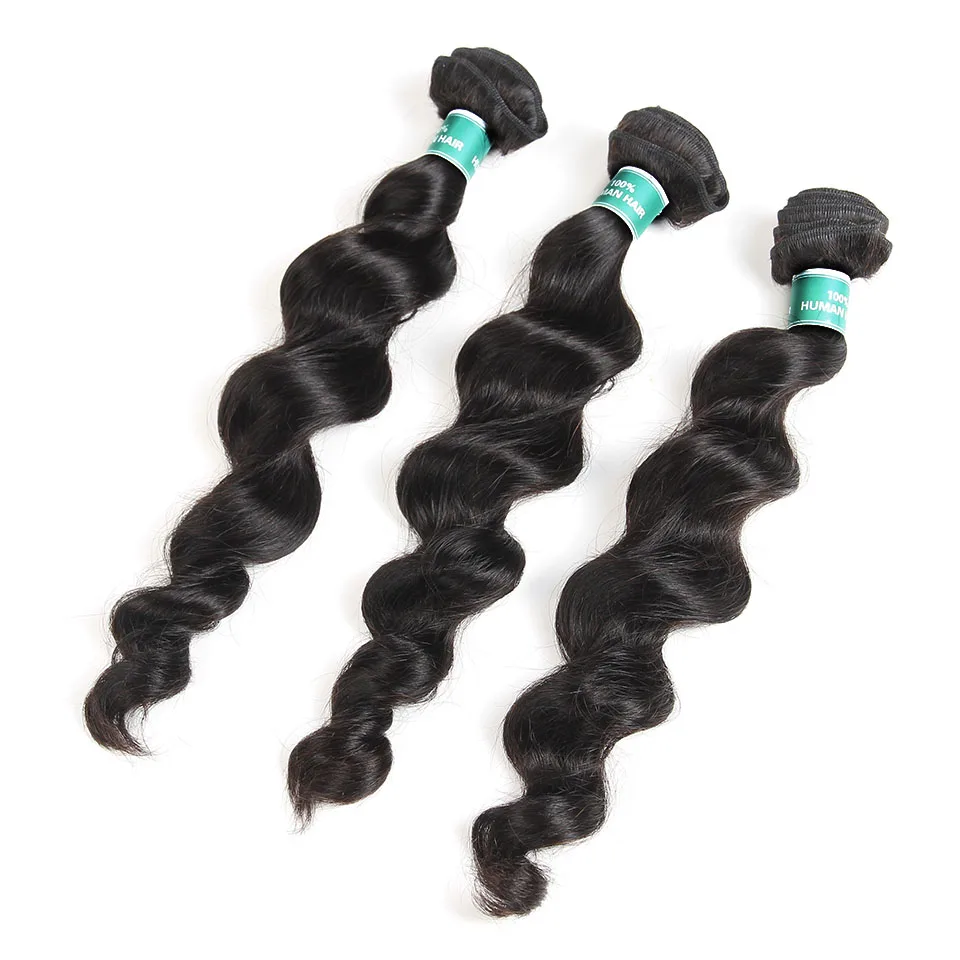 Али грация волосы бразильские свободные волнистые 3 пучка с 5х5 кружевной