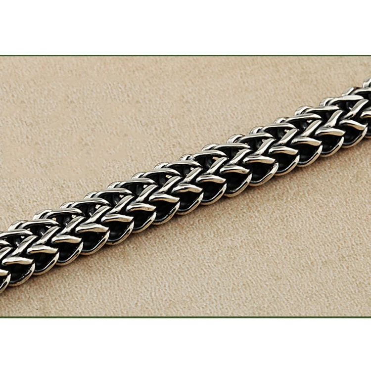

S925 sterling silver colour bracelet men Men's and women's bracelets retro punk rock snake bracelet Thai silver colour jewelry