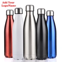 free custom logo name double wall insulated vacuum flask stainless steel water bottle bpa free thermos for sport water bottles