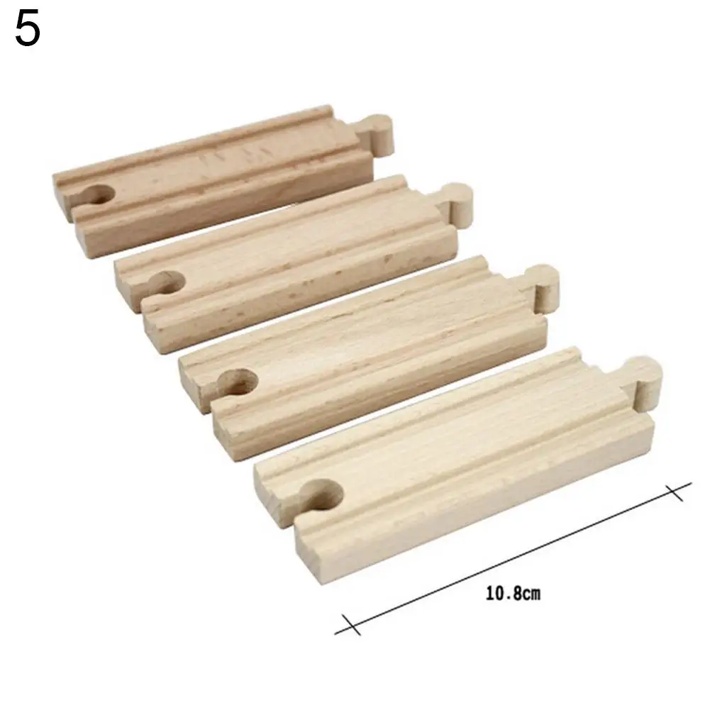 

Wooden Train Track Connectors Adapters Expansion Railway Accessories fit for Brand Tracks for Children Gift