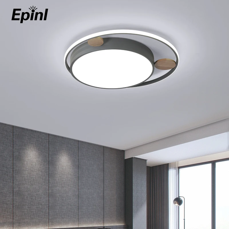 Epinl современный простой Стиль Панель лампа потолочный светильник Спальня балкон