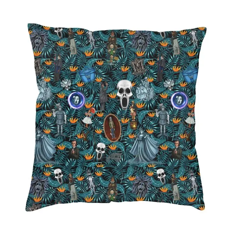 Personalized Haunted Mansion Tiki Pillow Cover Home Decorative Scary Halloween Ghost Skull Cushion for Living Room | Дом и сад