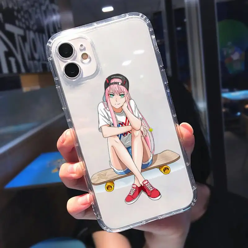 

Darling in the FranXX Phone Case Transparent soft For iphone 5 5s 5c se 6 6s 7 8 11 12 plus mini x xs xr pro max