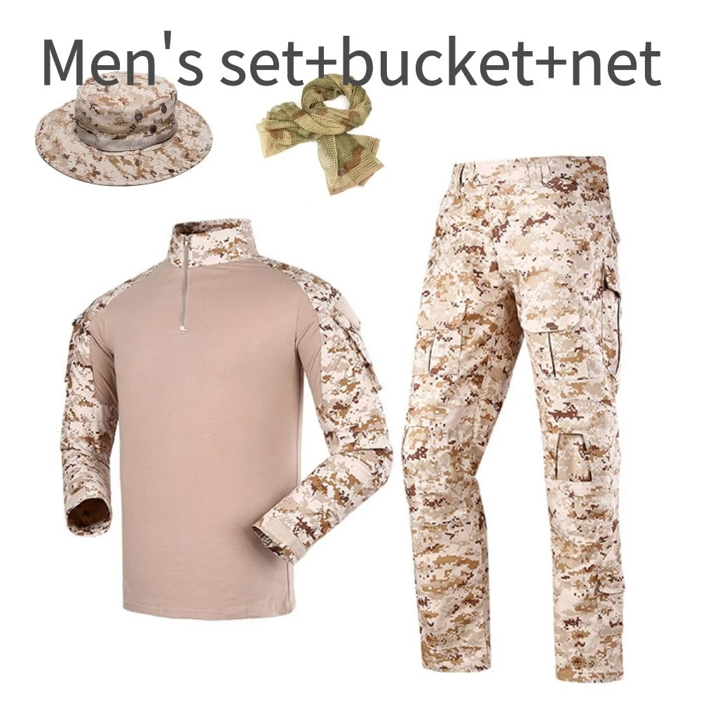 Tactical Suit Tactical Clothing  Camouflage Suit  For Men Hat Net Pads