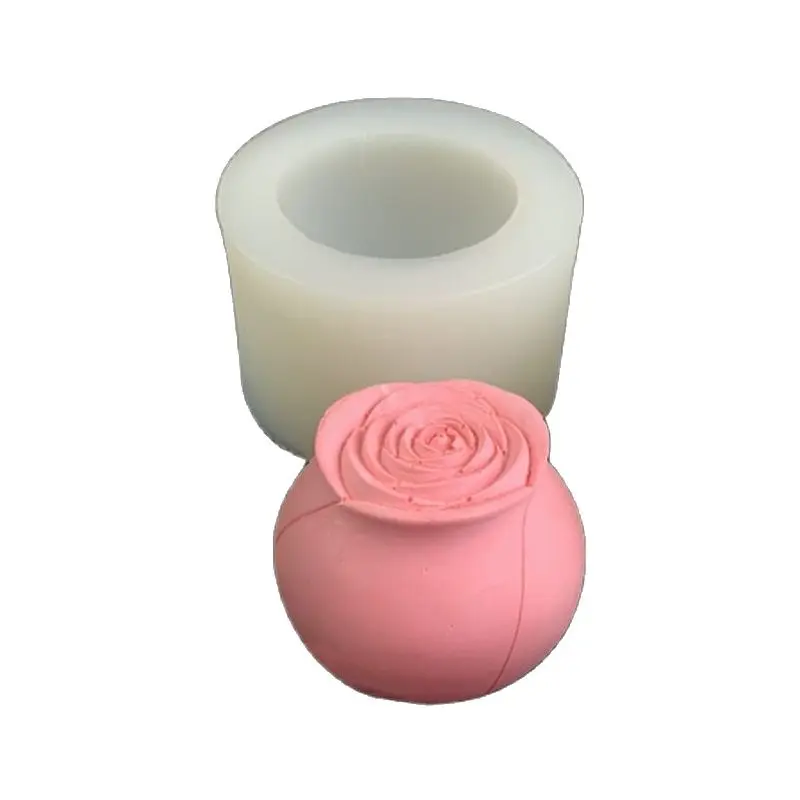 

New Rose Bud Silicone Candle Mold for DIY Handmade Aromatherapy Candle Plaster Ornaments Handicrafts Soap Ice Tray Mould
