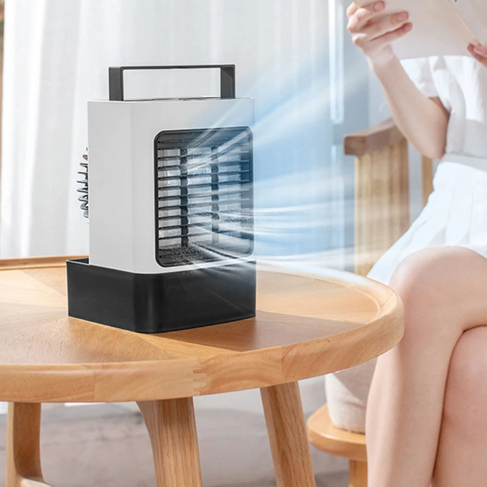 

Top Deals Portable Personal Mini Air Conditioner Fan Fan Mini Portable Air Conditioner Safety Leafless Box Fan