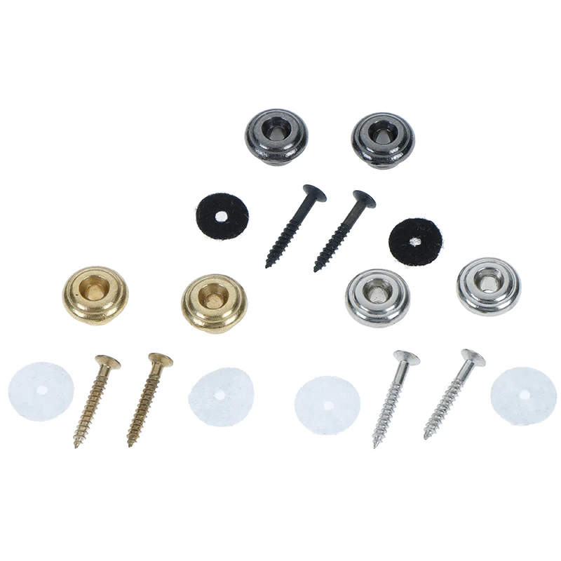 2 шт. серебристый/черный Медь замок для гитарного ремня s грибы головки бас-гитары