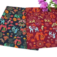 printed elephant cotton linen vintage ethnic fabric for making clothes diy home decor patchwork
