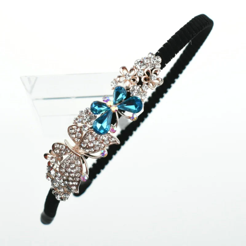 Корейские милые блестящие банты Стразы с цветами для девочек простой