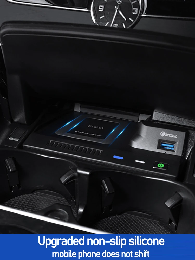 Автомобильное зарядное устройство USB для Mercedes-Benz W205 C43 C63 AMG GLC 43 GLC63 X253 C-Class