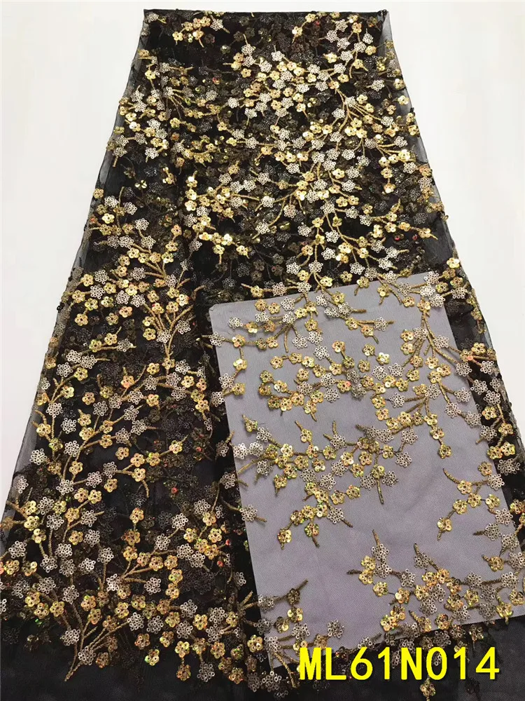 

BEAUTIFICAL lace tulle sequins african wedding french lace fabrics party net embroidery lace tissu ML61N014
