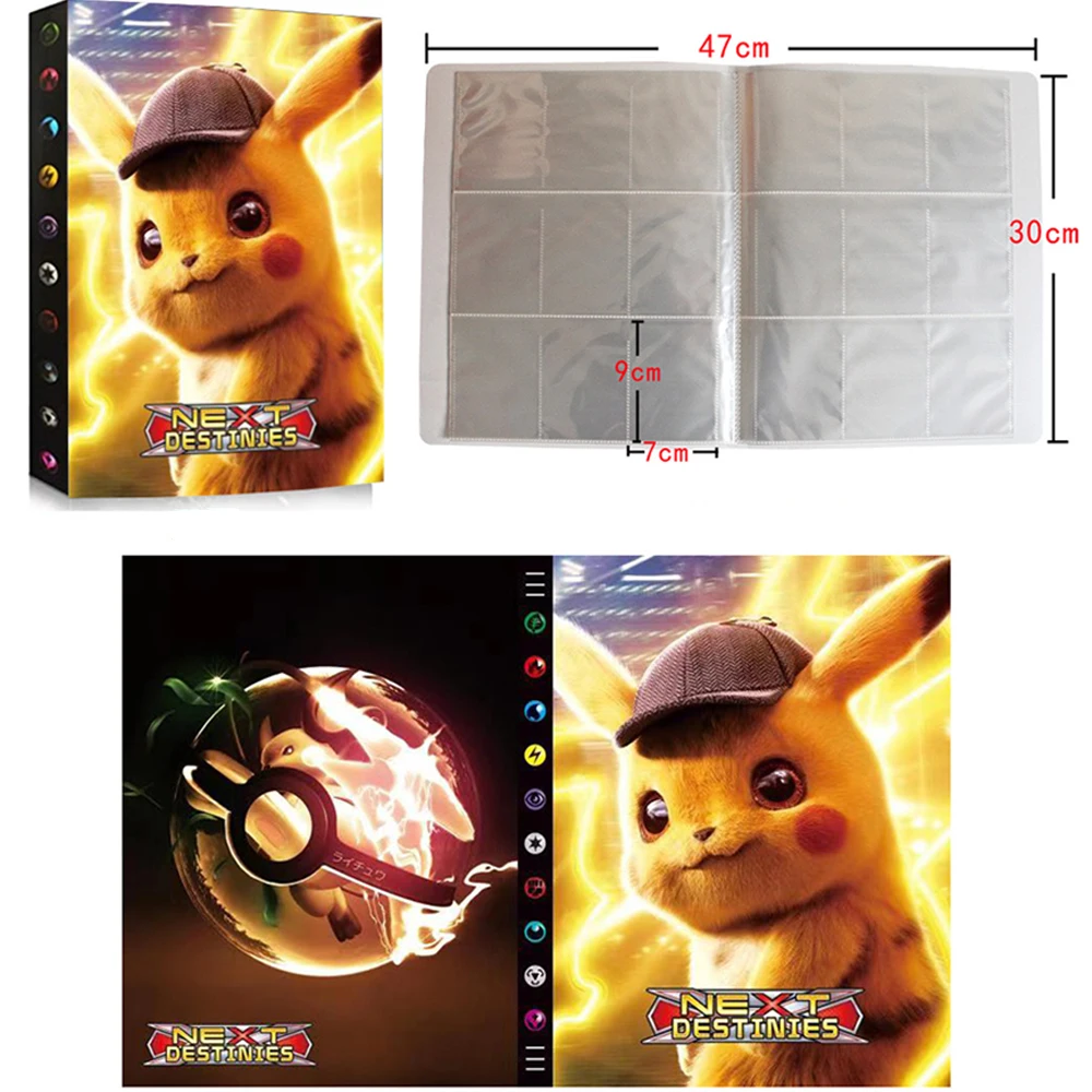 

New Big Size 9-Pocket 432Pcs Holder Album Card Toys Collections Pokemon Cards Album Book Top Load List Binder For Children Gift
