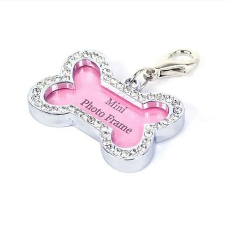 Милая идентификационная бирка в форме кости для собак и кошек металлическая