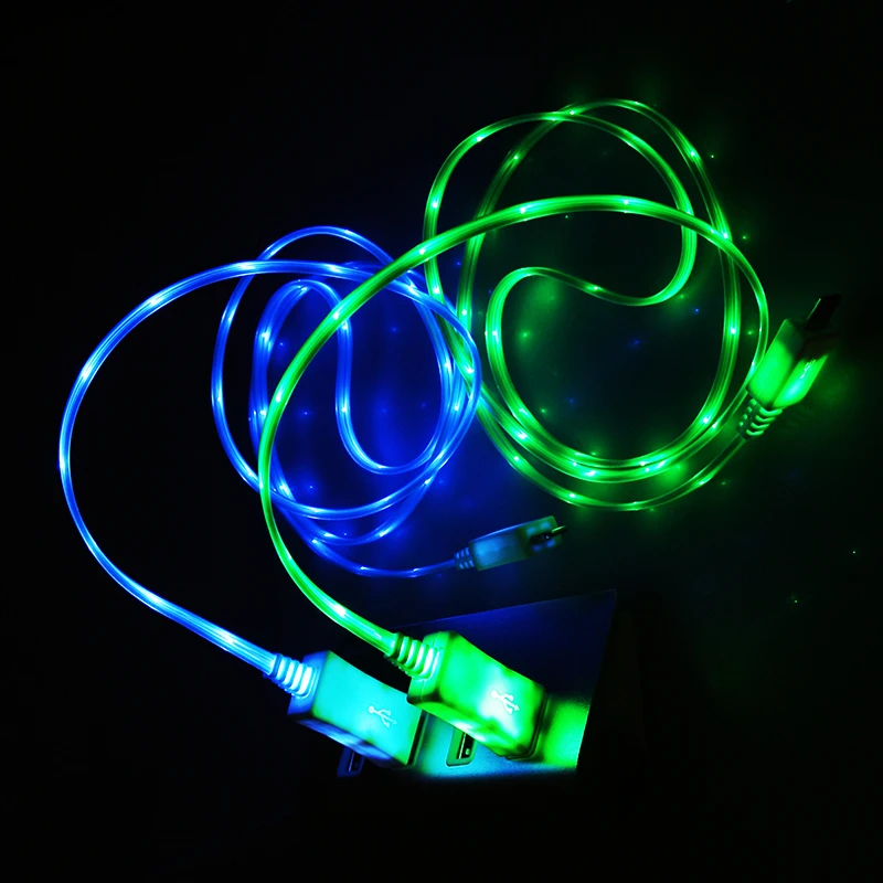 Микрофон Usb кабель для зарядки 1 м мобильный телефон быстрая светодиодная