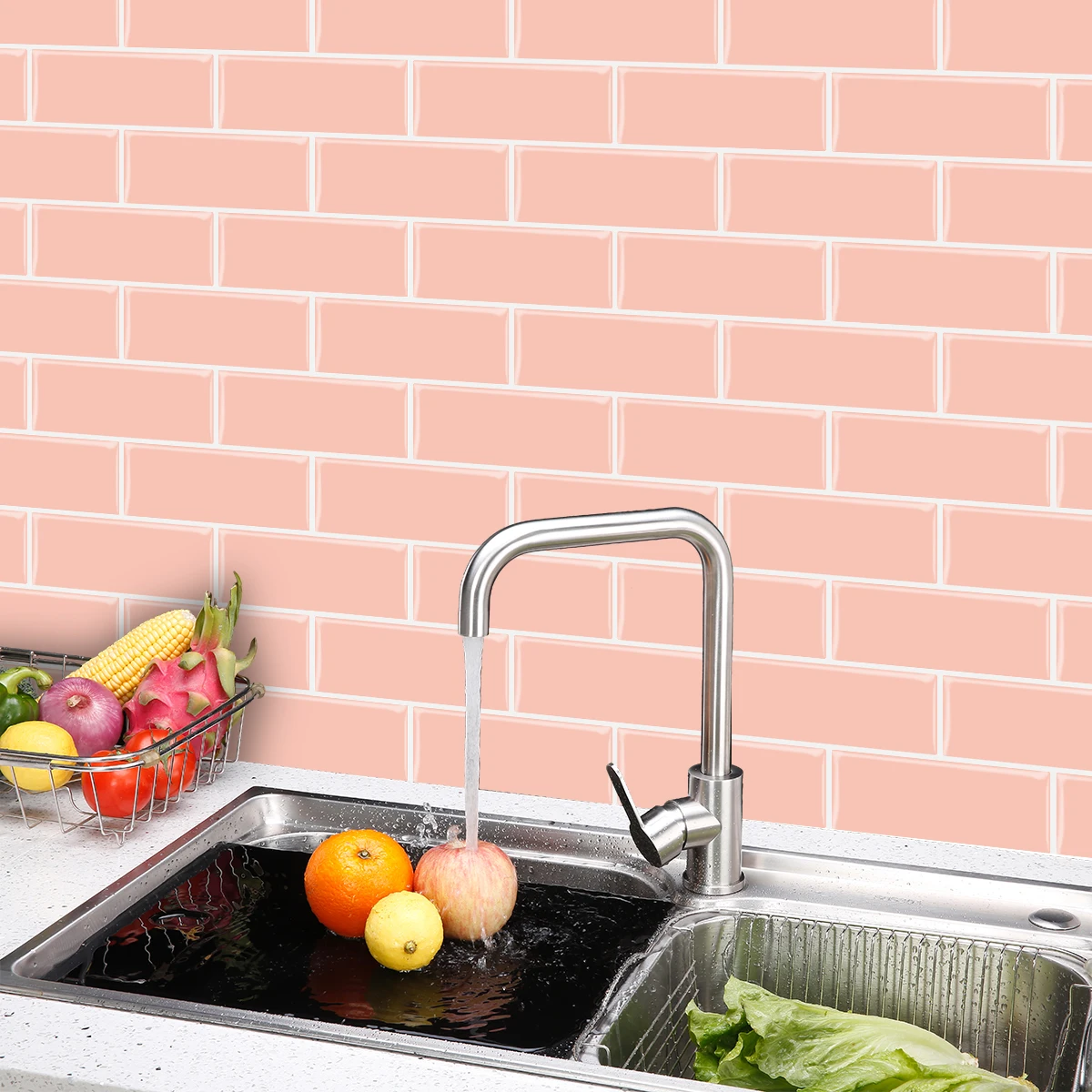 

10pcs/lot Wall Stickers Waterproof Stickers for Kitchen Tiles 3D Thick PU Glue Epoxy WallpaperAdhesive Tile Bathroom Wall Decor