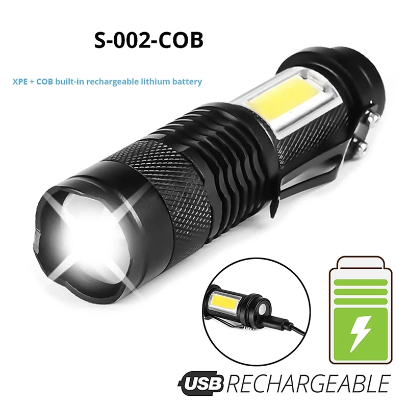 

Светодиодный перезаряжаемый мини-фонарик с Cob матрицей, 100 м