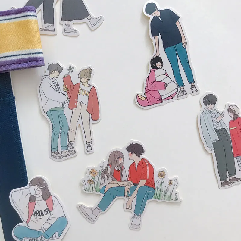 

22PCS Lovely couple life Stickers Crafts And Scrapbooking stickers book Student label Decorative sticker kids toys