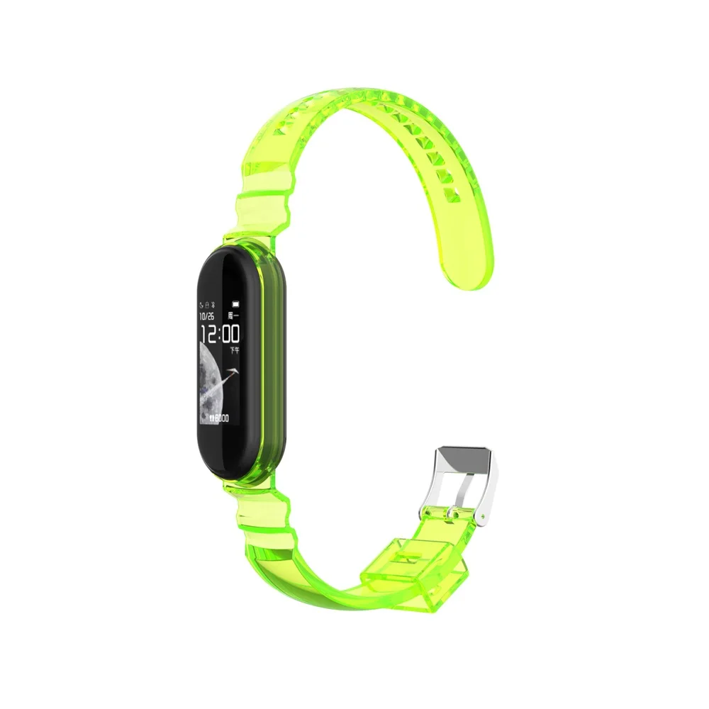 

For XiaoMi Mi Band 3/4/5/6 Lego Co-Branded Limited Transparent Smart Wristband Accessories Bracelet Strap Durable Light Luxury