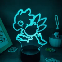 final fantasy game chocobo lava lamp 3d led rgb night lights birthday cool gift for friend gaming room table colorful decoration