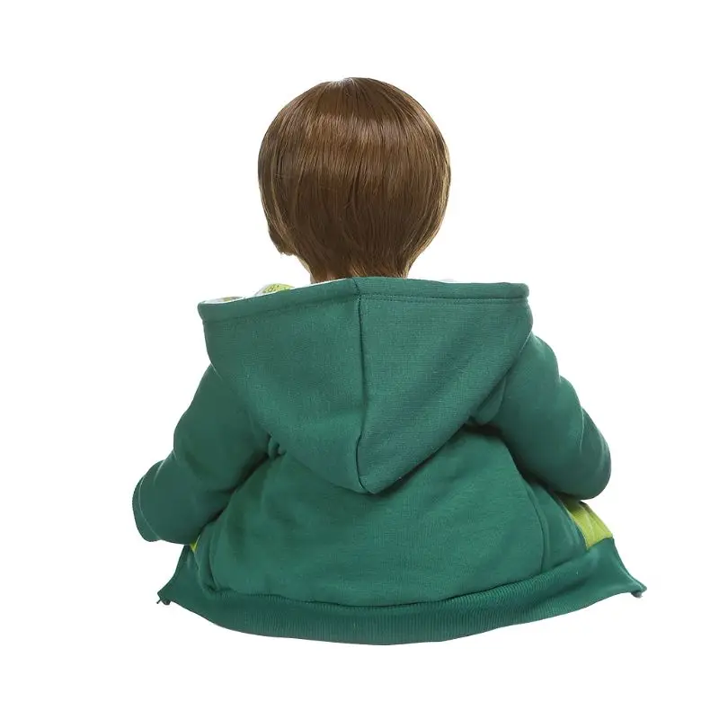 60cm 24in Realistic Reborn Doll Soft Silicone Vinyl Newborn Babies Boy Lifelike Handmade Toy For Children Birthday Christmas Gif