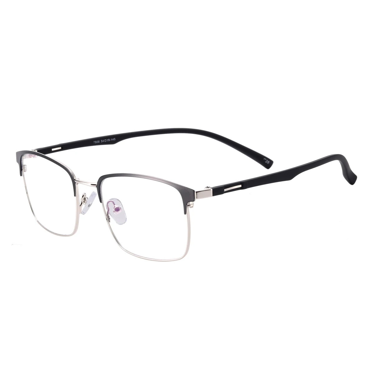 

Men Fashion Metal Square Full Rim Eyeglasses Frame With TR90 Temple For Optical Lenses Myopia Reading Lens