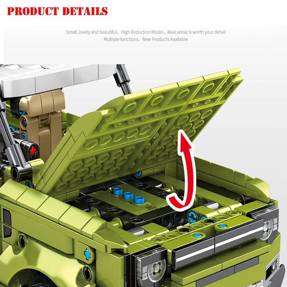 

BZDA 1286 PCS City Car Off-Road Vehicle Building Blocks DIY SUV Car Model Educational Toys Bricks For Birthday Gifts