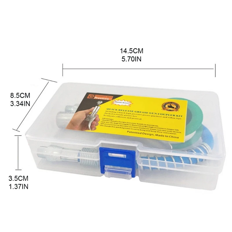 

2021 New Quick Release Grease Grip Butter Machine Hose Kit Lock Grease Coupler 1/8 NPT