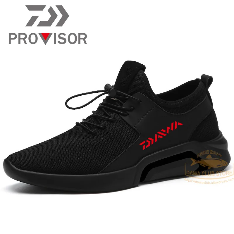 

2021 DAIWA Fishing Shoes Men Outdoor Sport Run Shoes Mountaineering Anti-skid Breathable Sneakers DAWA Solid color Fishing Shoe