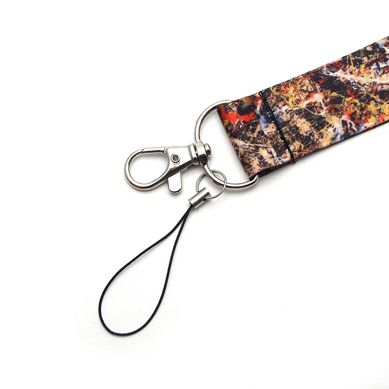 CA251 Джексон Поллок арт брелок Lanyards держатель удостоверения личности ID карта пропуск мобильный телефон USB бейдж держатель ключевой ремень