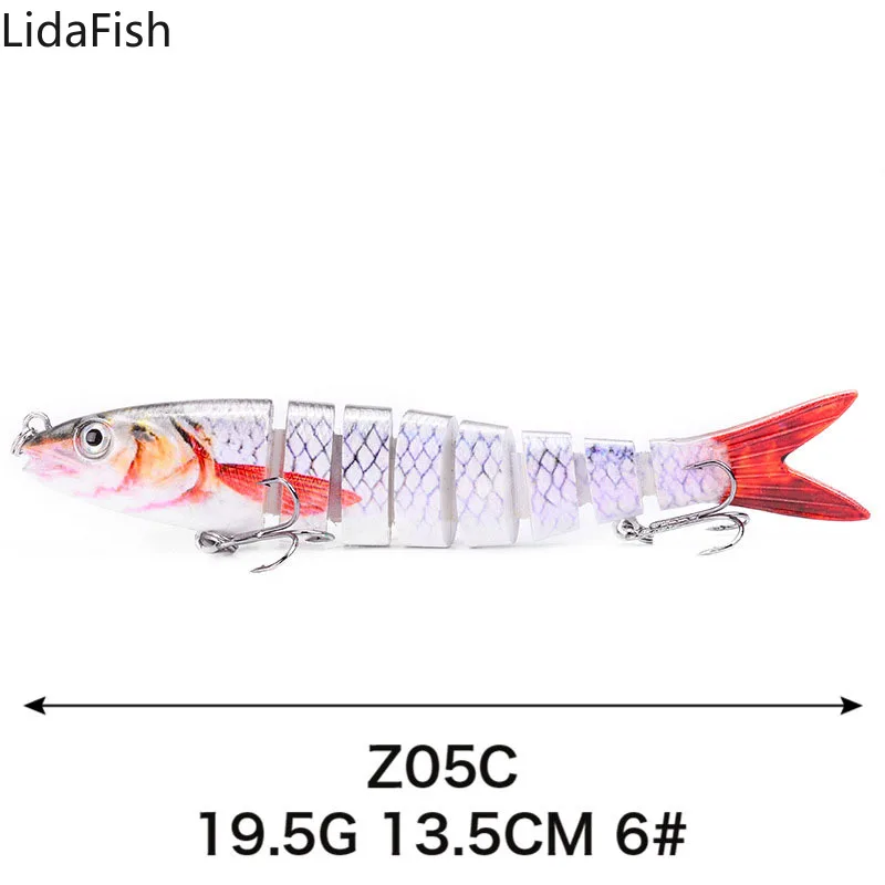 

13.5cm 19.5g Sinking Wobblers Fishing Lures Set 8 Segments Crankbait Hard Artificial Bait For Fishing Tackle Lure