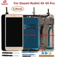 lcd display for xiaomi redmi 4x lcd screen displaytouch screen with frame replacement for redmi 4x 4x pro lcd screen