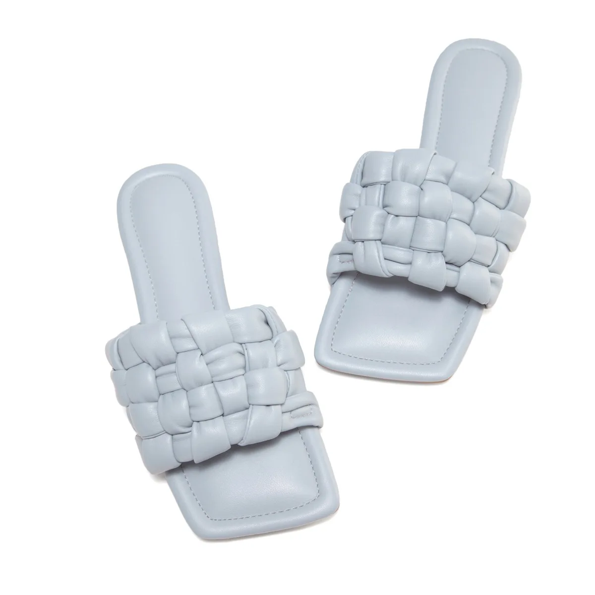 

Female Sandal Slip-on Loafers Summer Women's Large Size Breathable Girls Elastic Band Flat Big Fashion Scandals Slipper Rubber F