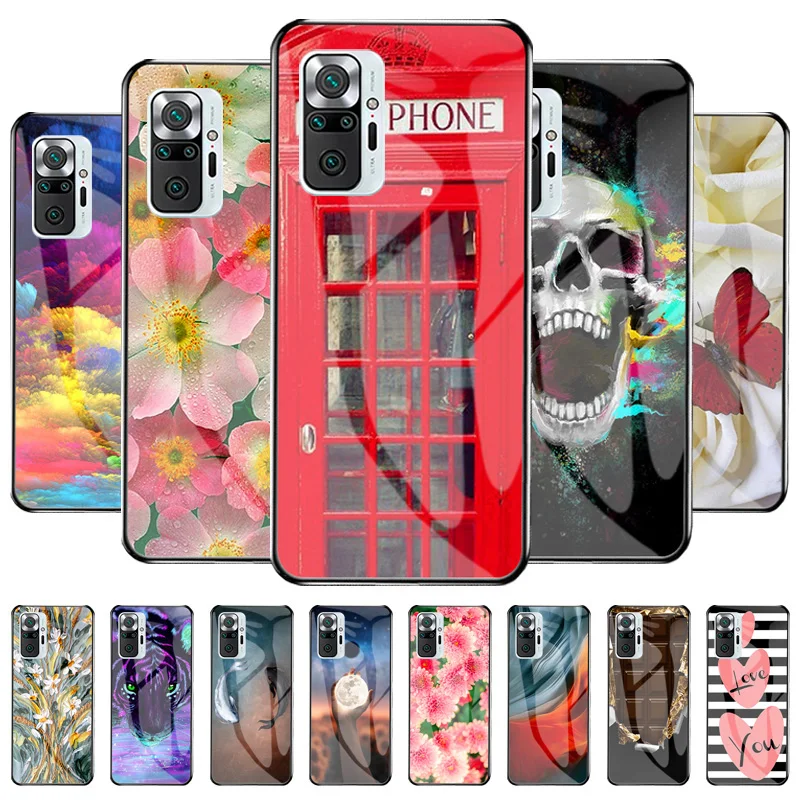 

Shockproof Case For Xiaomi Redmi Note 11 Case Tempered Glass Xiaomi Redmi Note 10 9 8 Pro 11S Cover Hard Painted Phone Bumper